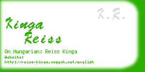 kinga reiss business card